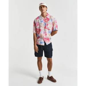 GANT Relaxed Fit Resort Print Short Sleeve Shirt